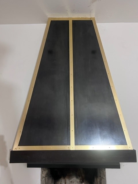 Blackened Steel & Brass Surround