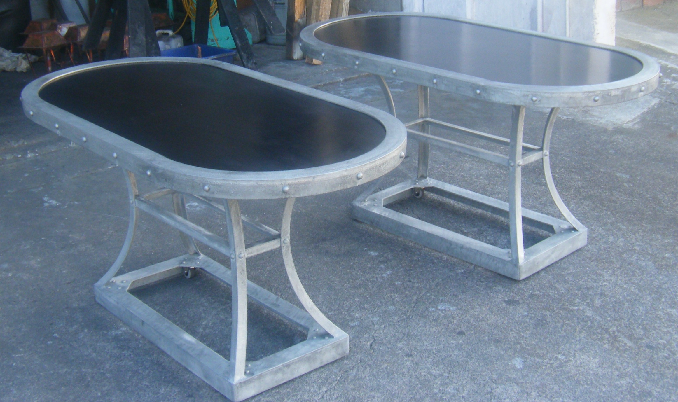 Zinc Tables on Castors